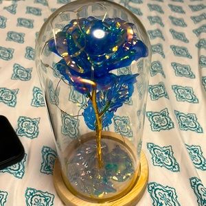 Glass rose that lights up